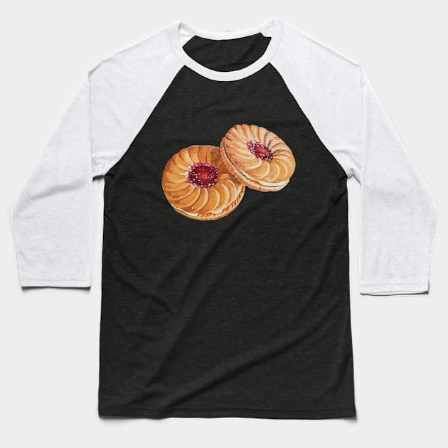 Fruit Creme Cookies painting (no background) Baseball T-Shirt by EmilyBickell